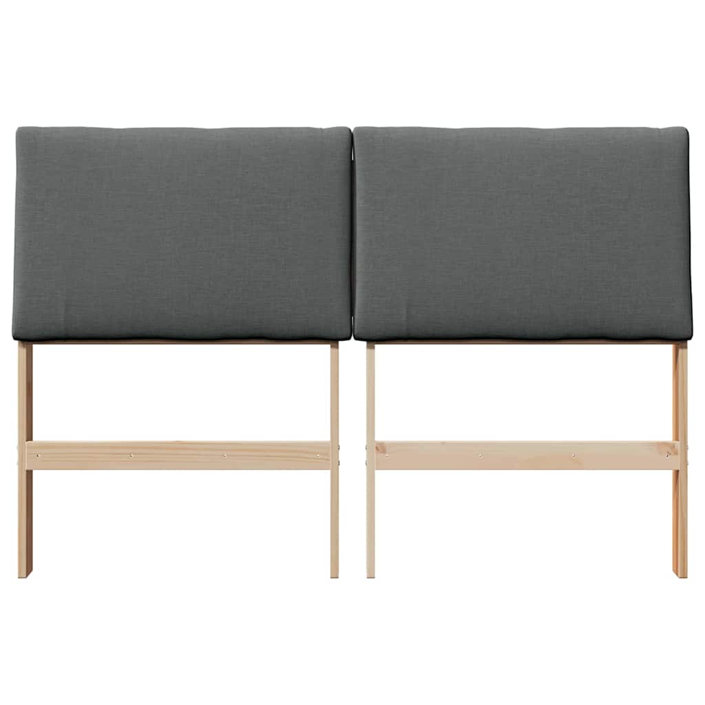 Tête de lit capitonnée Gris foncé 140 cm Pin massif - XIOS