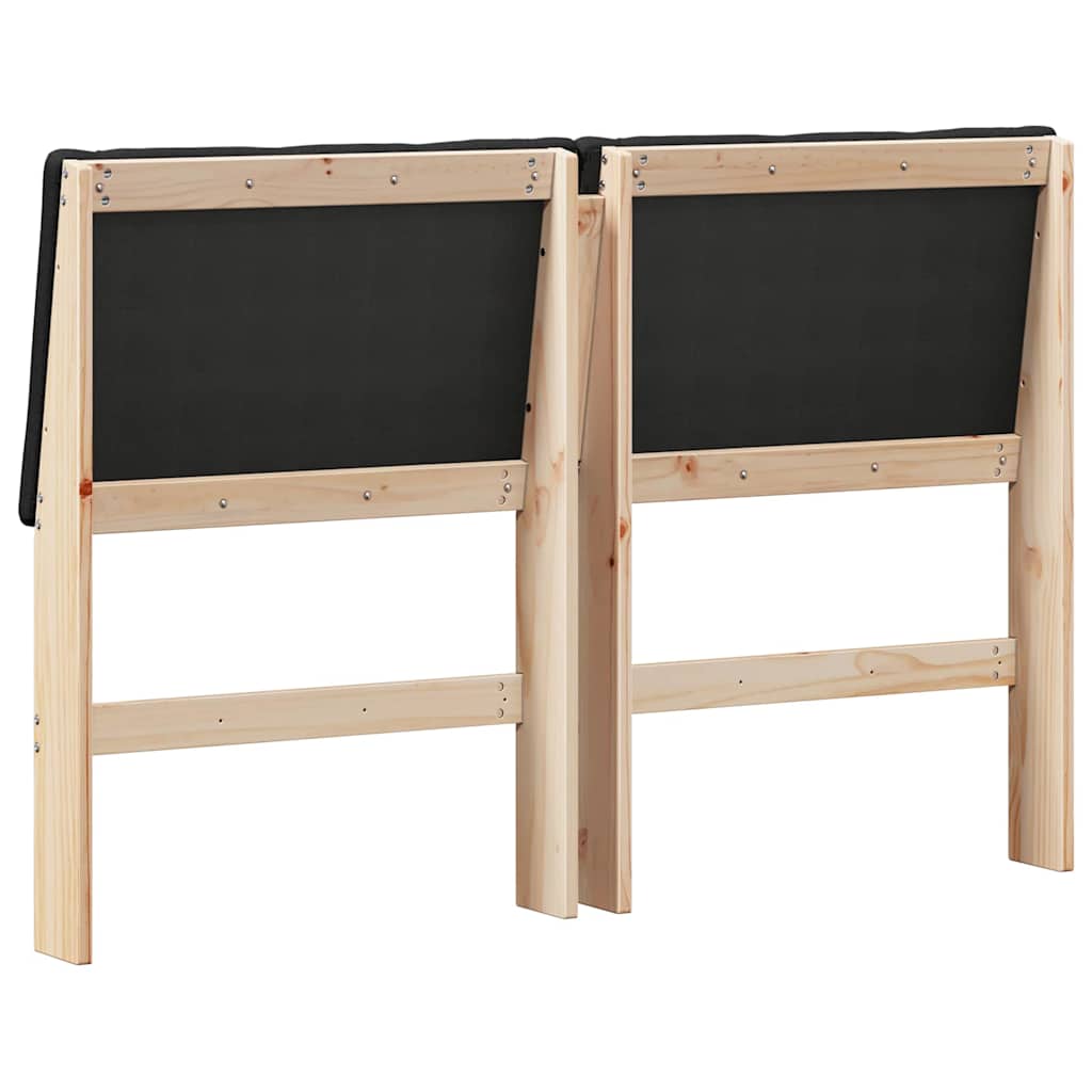 Tête de lit capitonnée Noir 140 cm Pin massif - XIOS