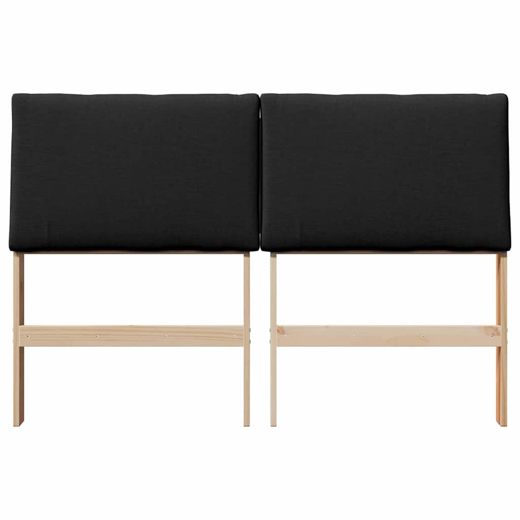 Tête de lit capitonnée Noir 140 cm Pin massif - XIOS
