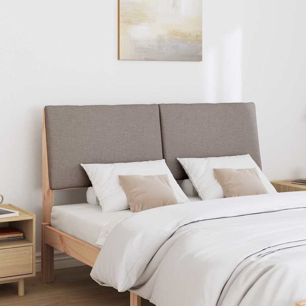 Tête de lit capitonnée Taupe 140 cm Pin massif - XIOS