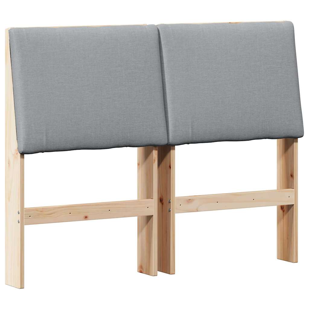 Tête de lit capitonnée Gris clair 135 cm Pin massif - XIOS