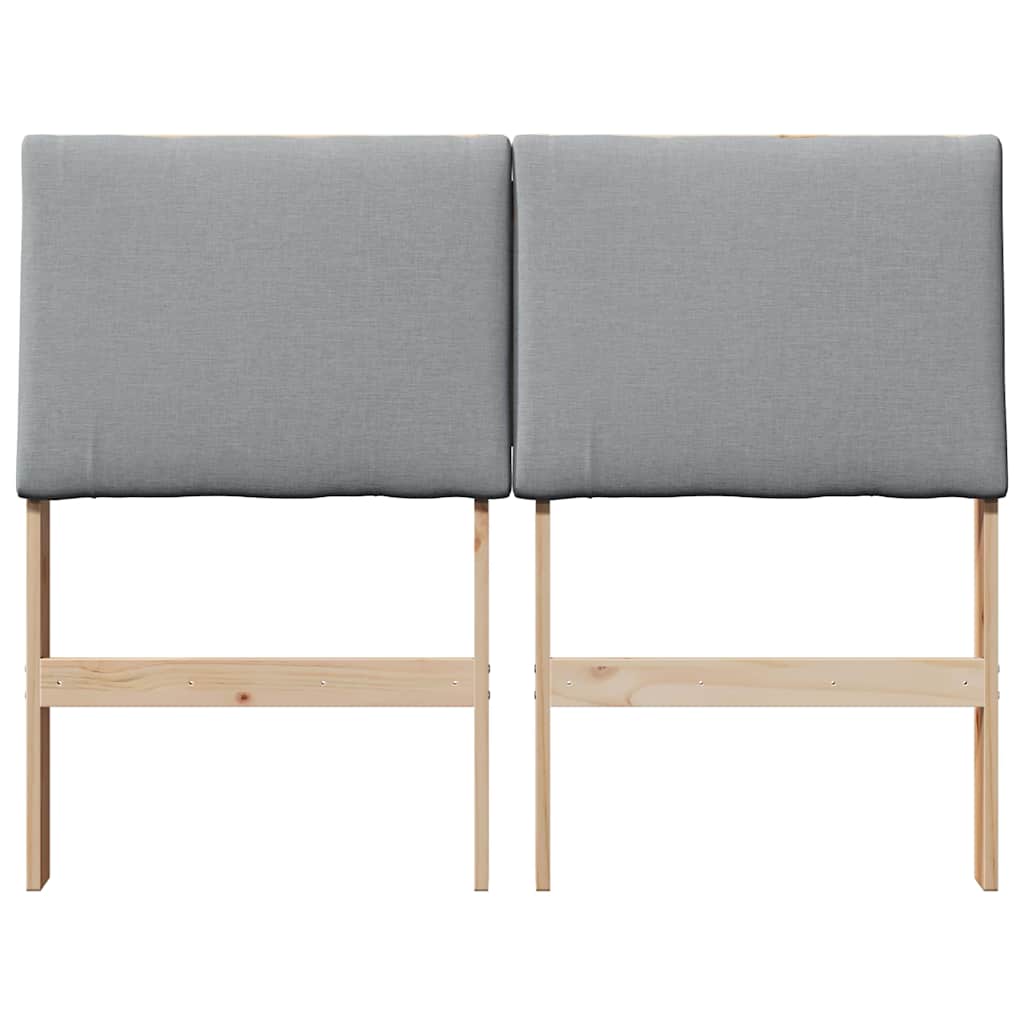 Tête de lit capitonnée Gris clair 135 cm Pin massif - XIOS