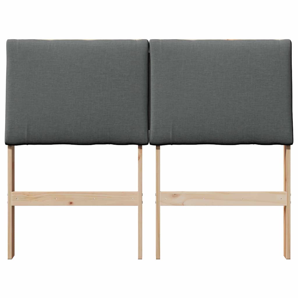 Tête de lit capitonnée Gris foncé 135 cm Pin massif - XIOS