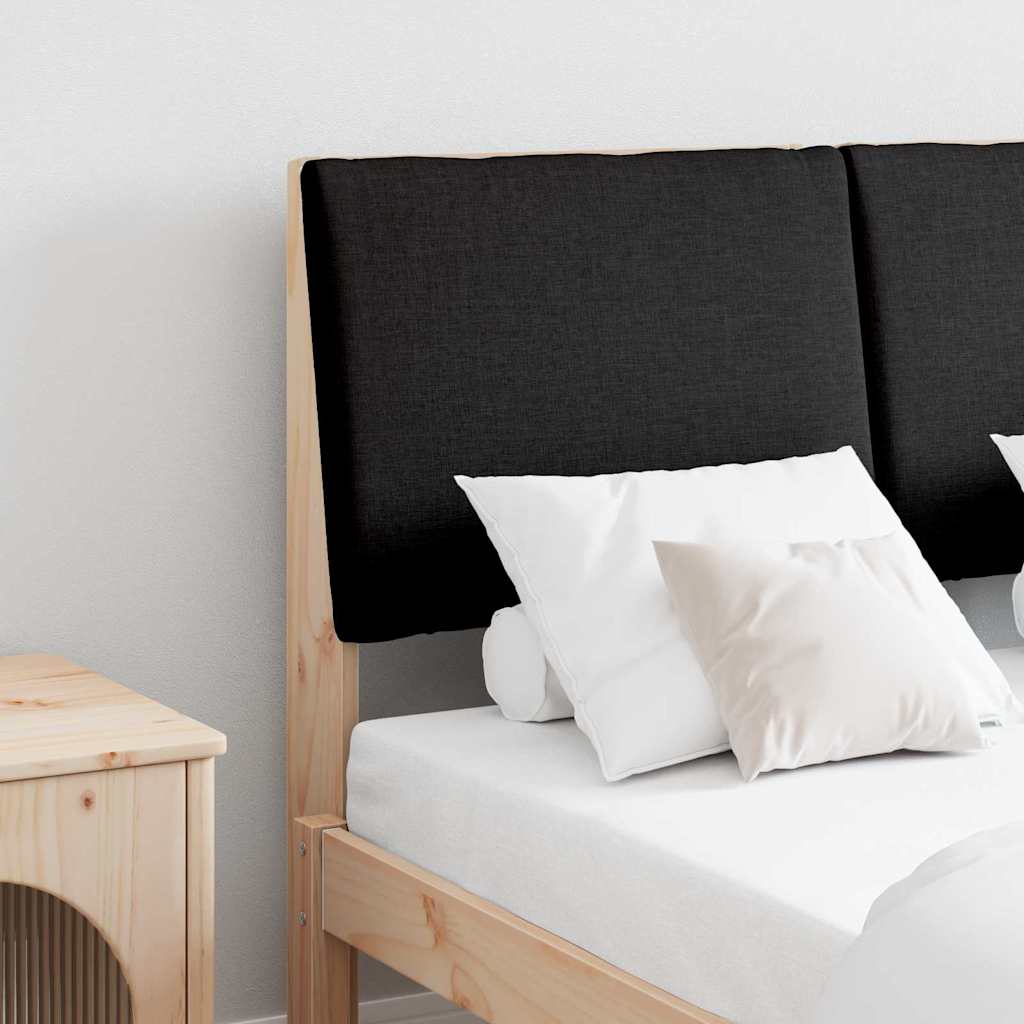 Tête de lit capitonnée Noir 135 cm Pin massif - XIOS