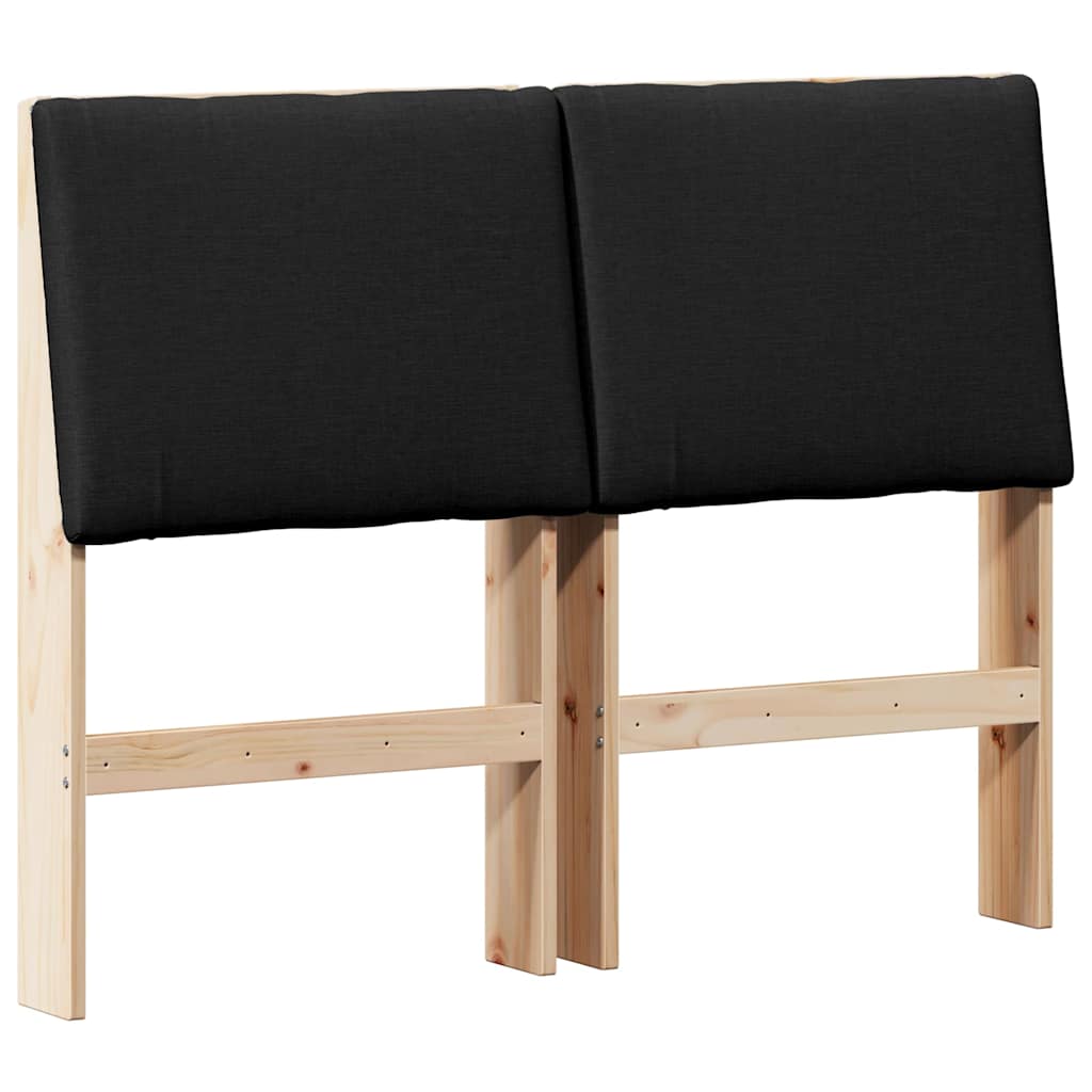 Tête de lit capitonnée Noir 135 cm Pin massif - XIOS