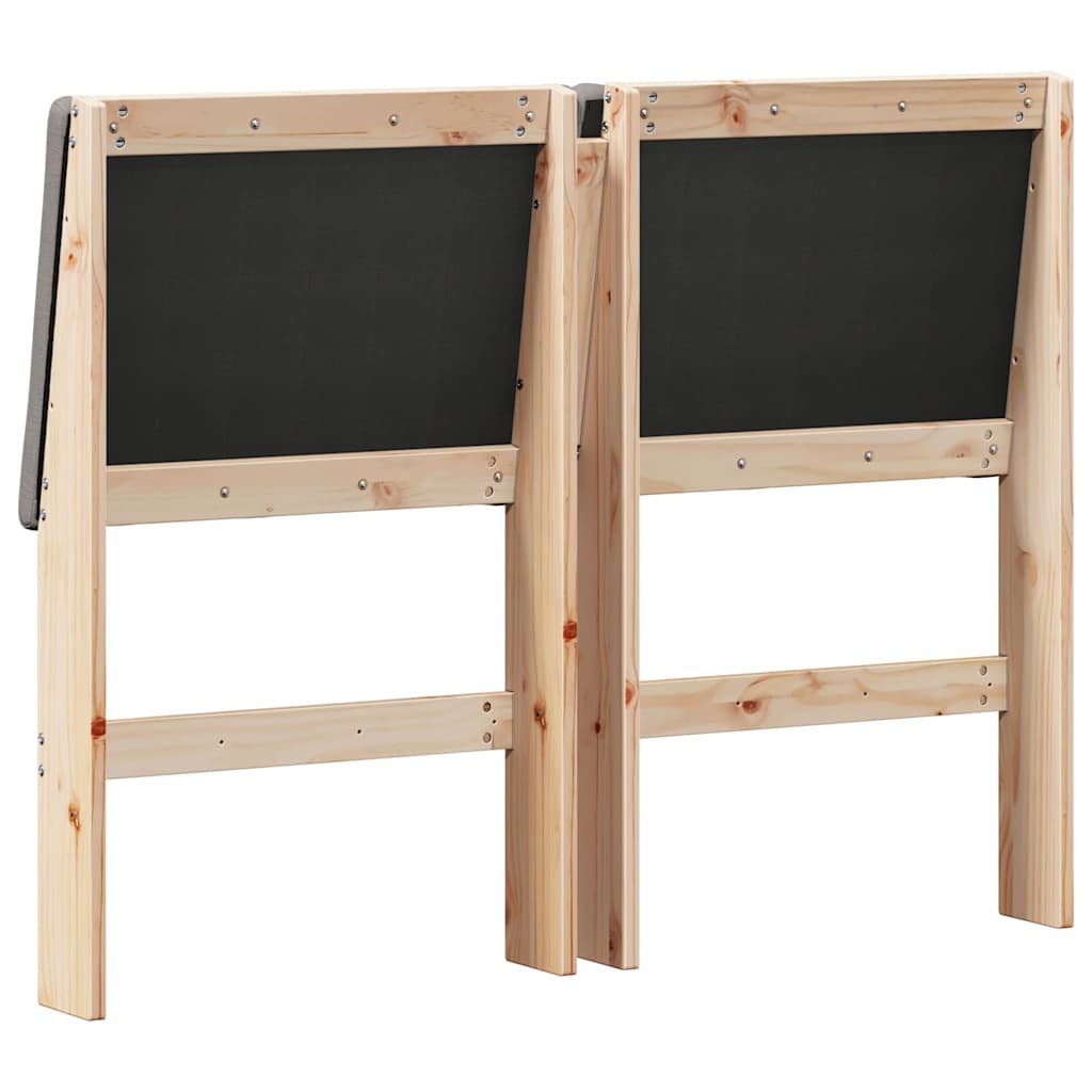 Tête de lit capitonnée Taupe 135 cm Pin massif - XIOS