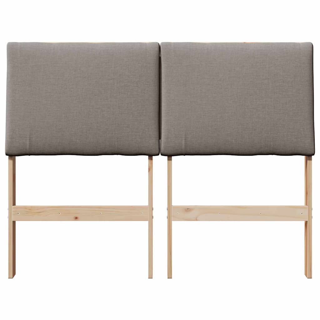 Tête de lit capitonnée Taupe 135 cm Pin massif - XIOS