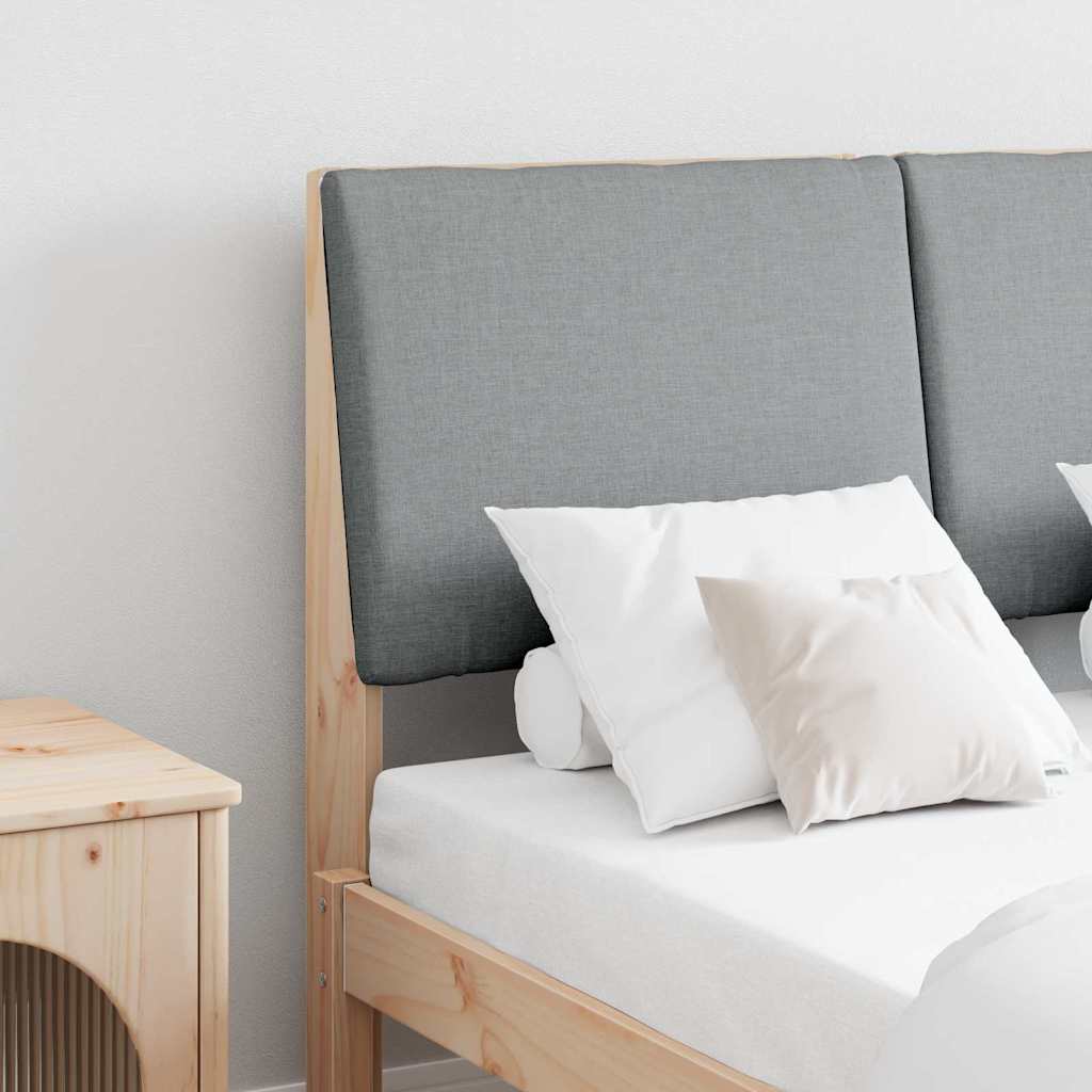 Tête de lit capitonnée Gris clair 120 cm Pin massif - XIOS