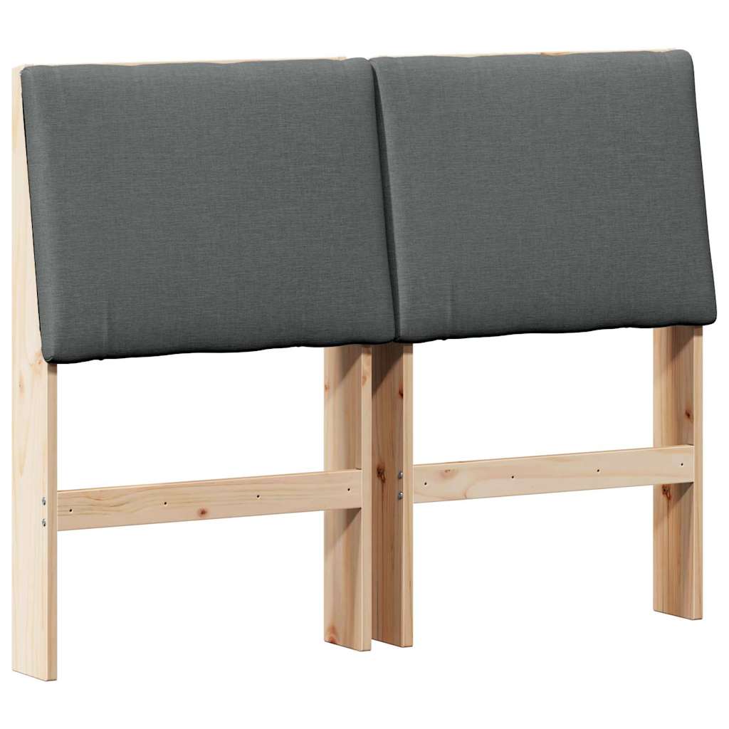 Tête de lit capitonnée Gris foncé 120 cm Pin massif - XIOS