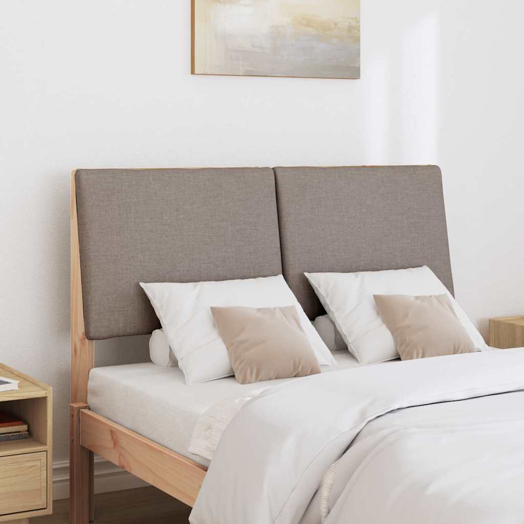 Tête de lit capitonnée Taupe 120 cm Pin massif - XIOS