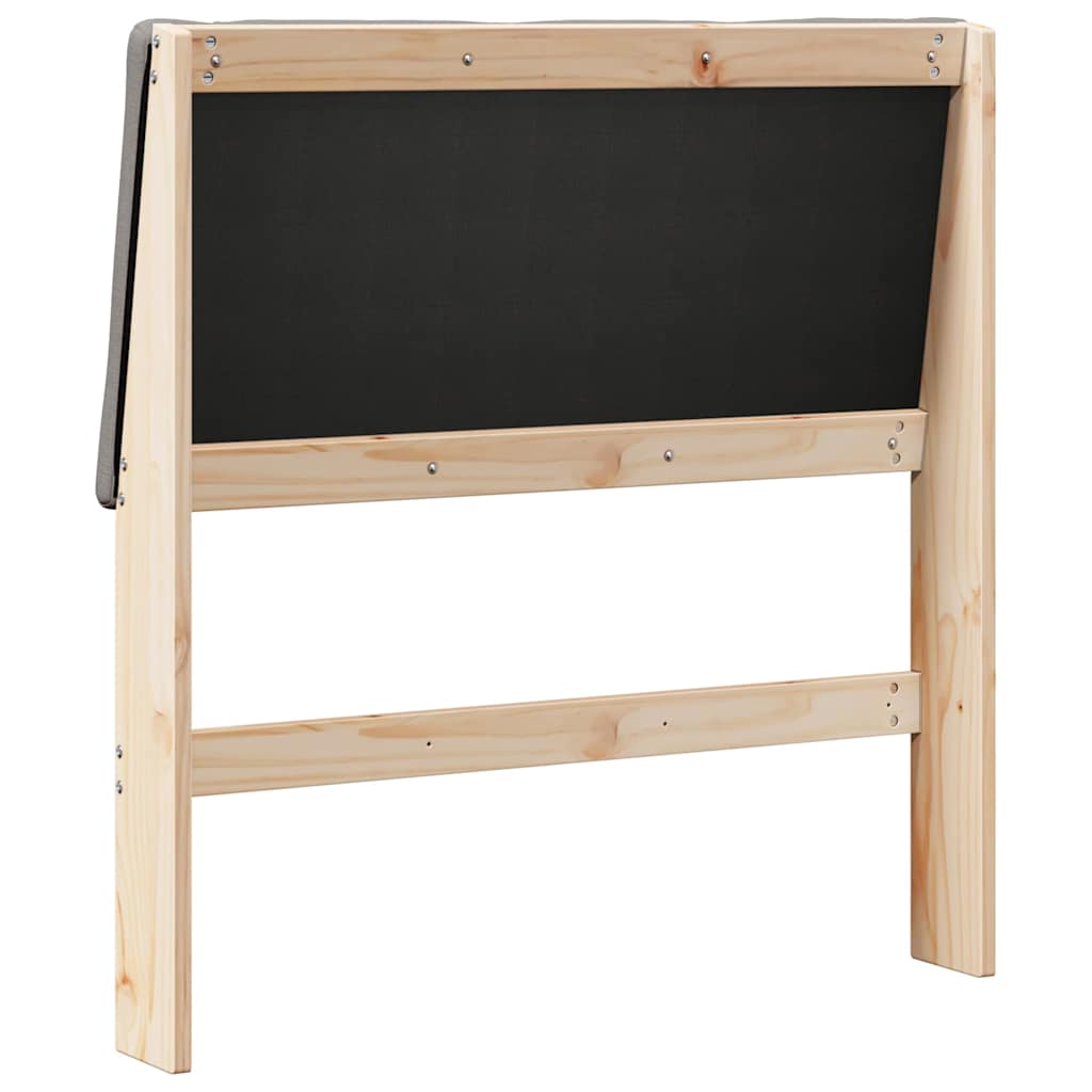 Tête de lit capitonnée Taupe 100 cm Pin massif - XIOS