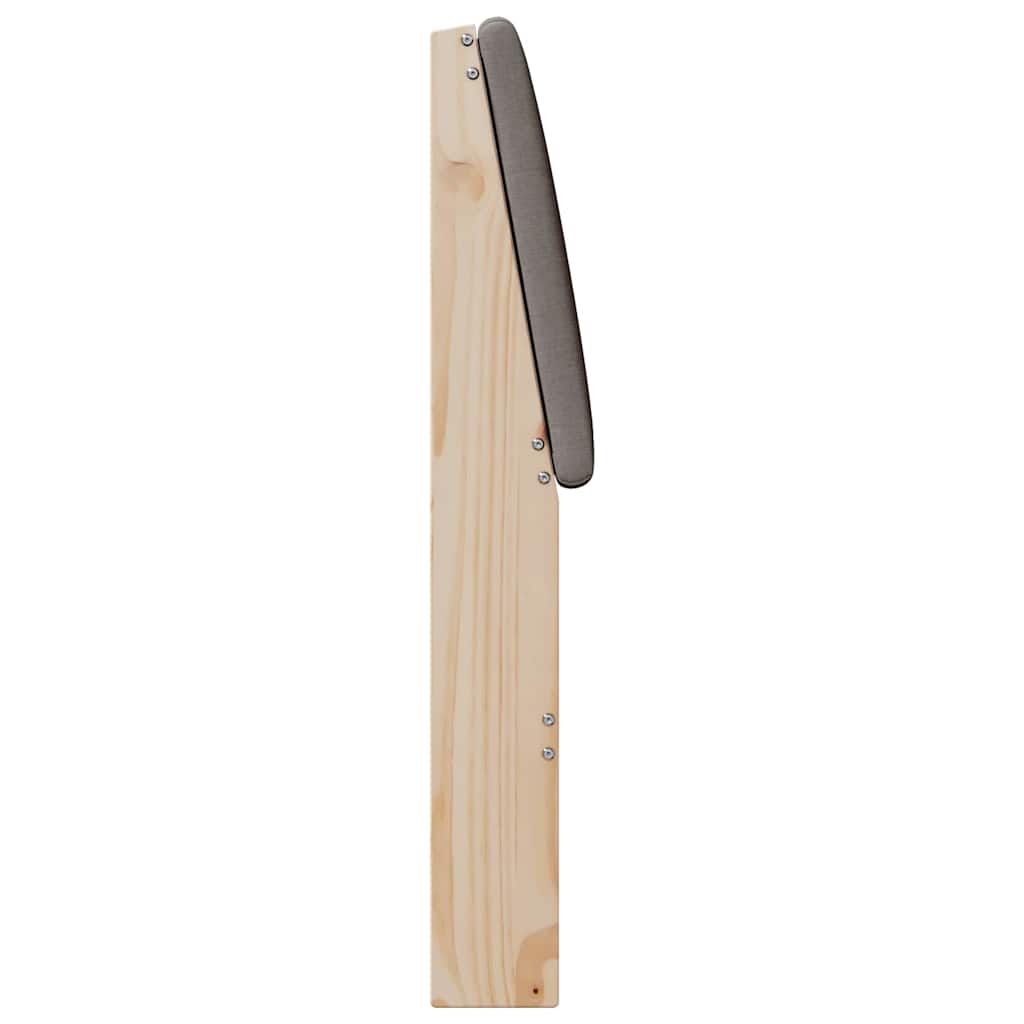 Tête de lit capitonnée Taupe 100 cm Pin massif - XIOS
