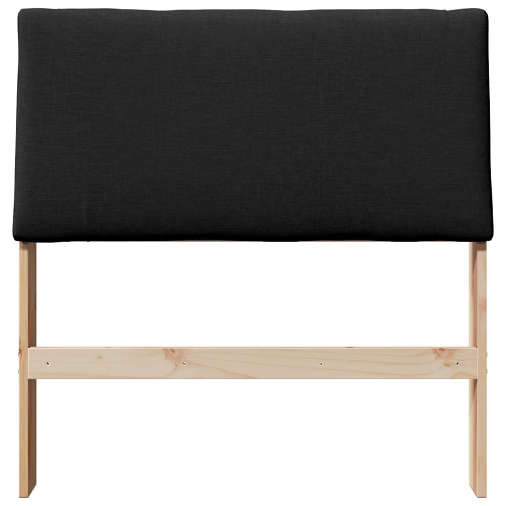 Tête de lit capitonnée Noir 90 cm Pin massif - XIOS