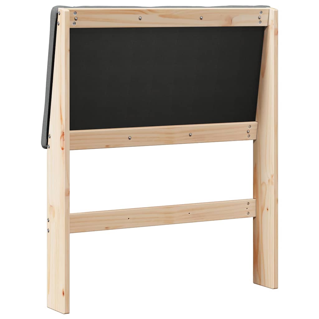 Tête de lit capitonnée Gris foncé 80 cm Pin massif - XIOS