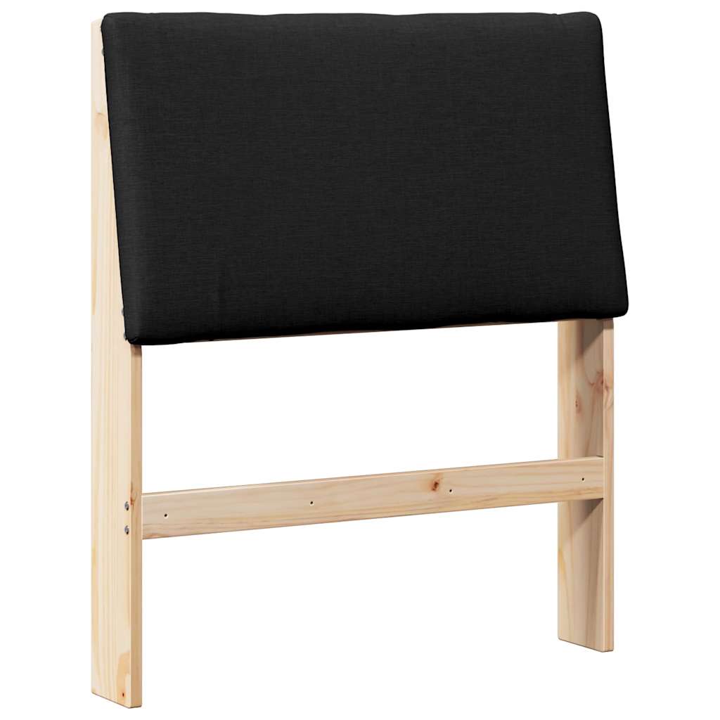 Tête de lit capitonnée Noir 80 cm Pin massif - XIOS