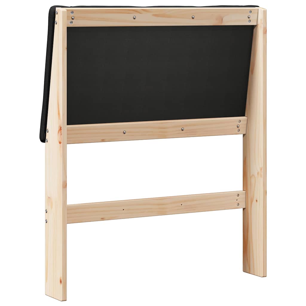 Tête de lit capitonnée Noir 80 cm Pin massif - XIOS