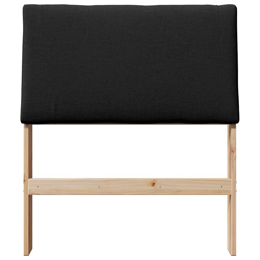 Tête de lit capitonnée Noir 80 cm Pin massif - XIOS