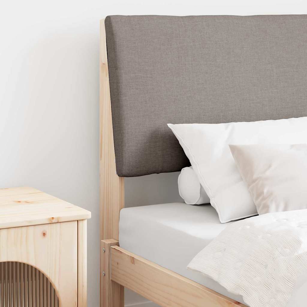 Tête de lit capitonnée Taupe 80 cm Pin massif - XIOS