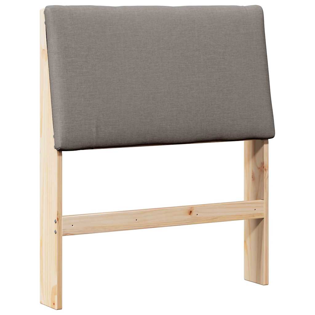 Tête de lit capitonnée Taupe 80 cm Pin massif - XIOS