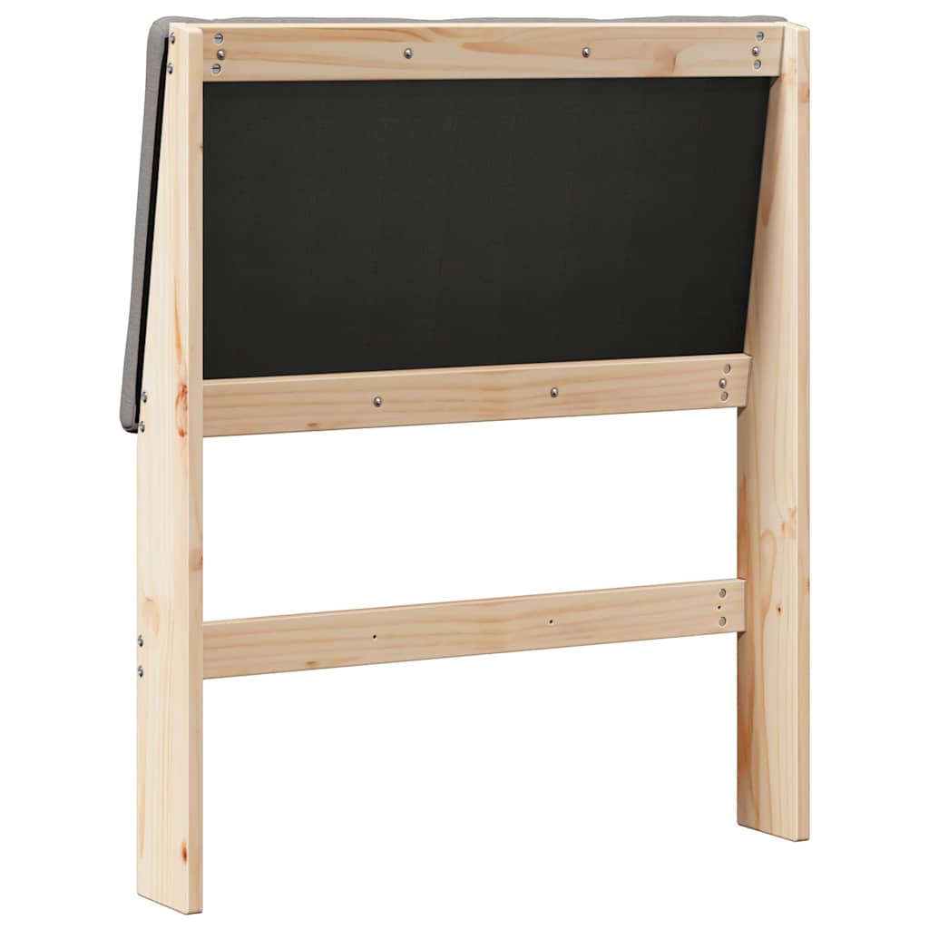 Tête de lit capitonnée Taupe 80 cm Pin massif - XIOS