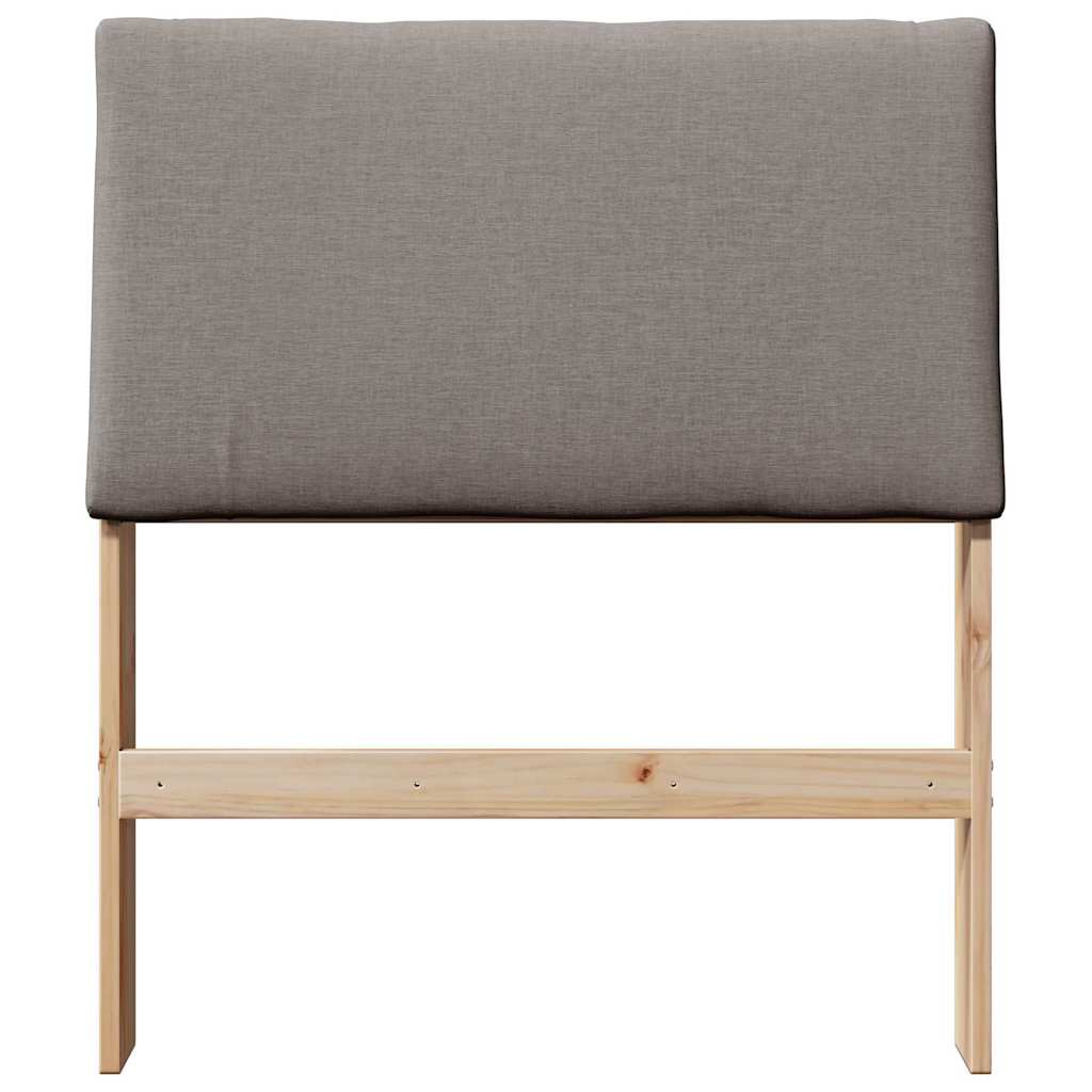 Tête de lit capitonnée Taupe 80 cm Pin massif - XIOS