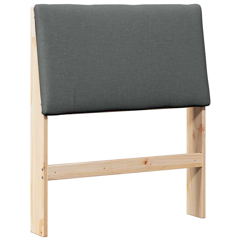 Tête de lit capitonnée Gris foncé 75 cm Pin massif - XIOS