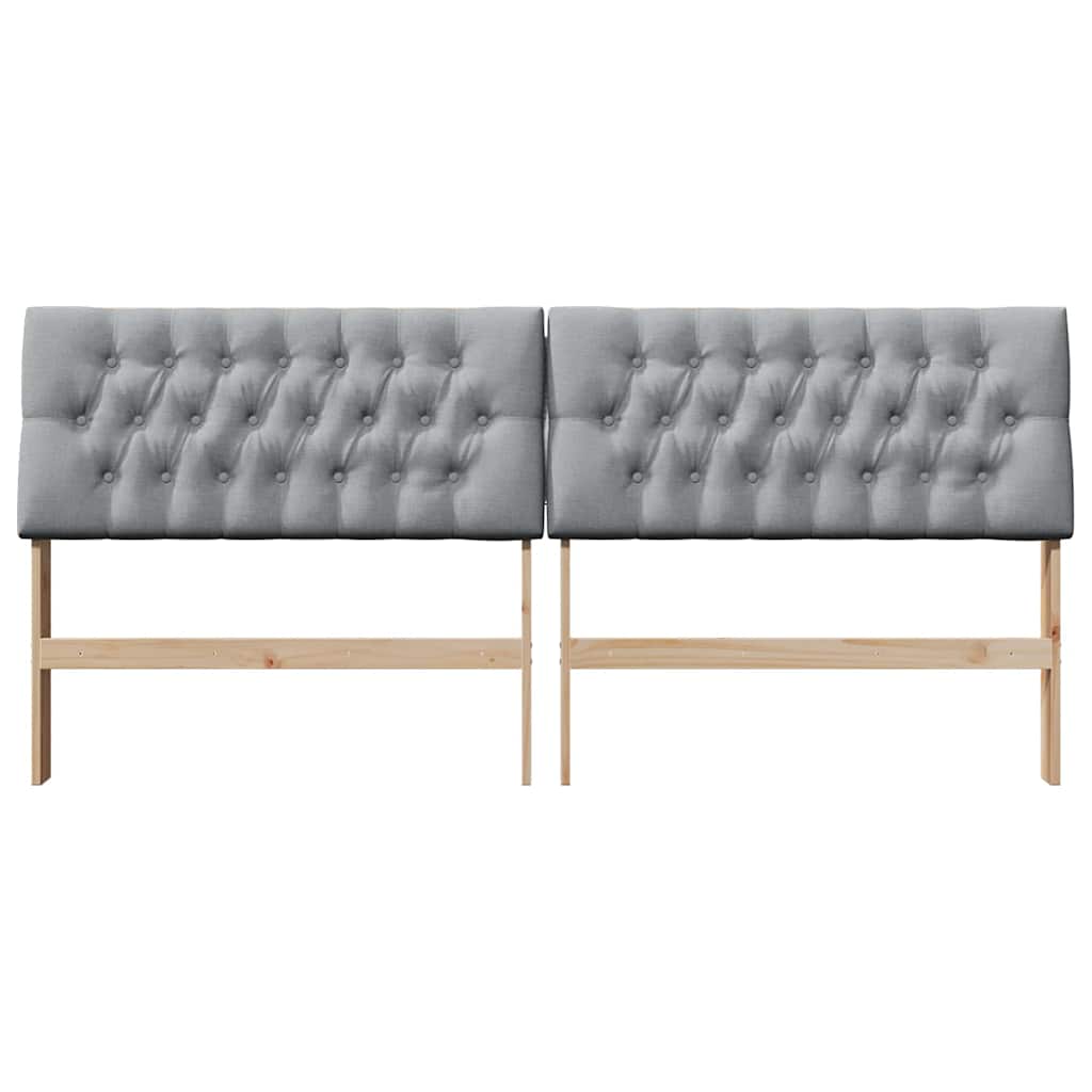 Tête de lit capitonnée Gris clair 200 cm Pin massif - XIOS