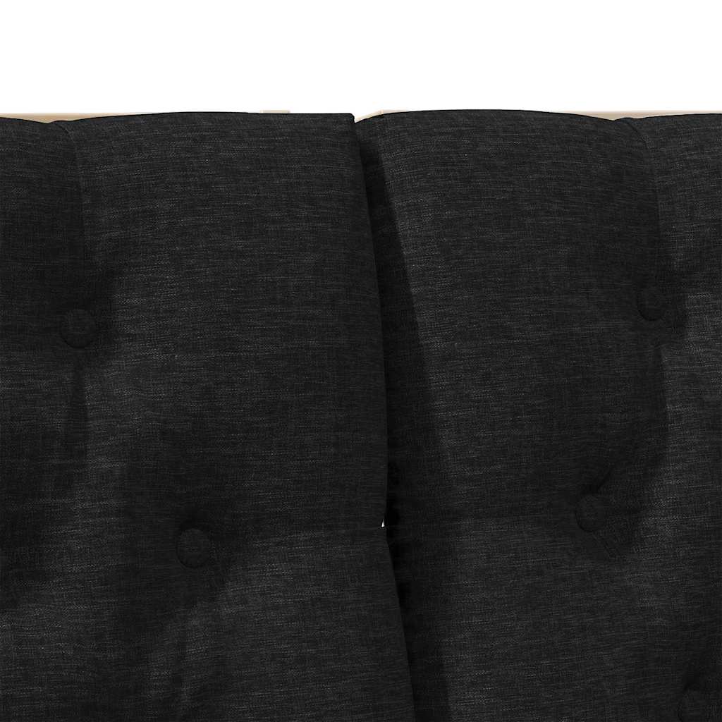 Tête de lit capitonnée Noir 200 cm Pin massif - XIOS
