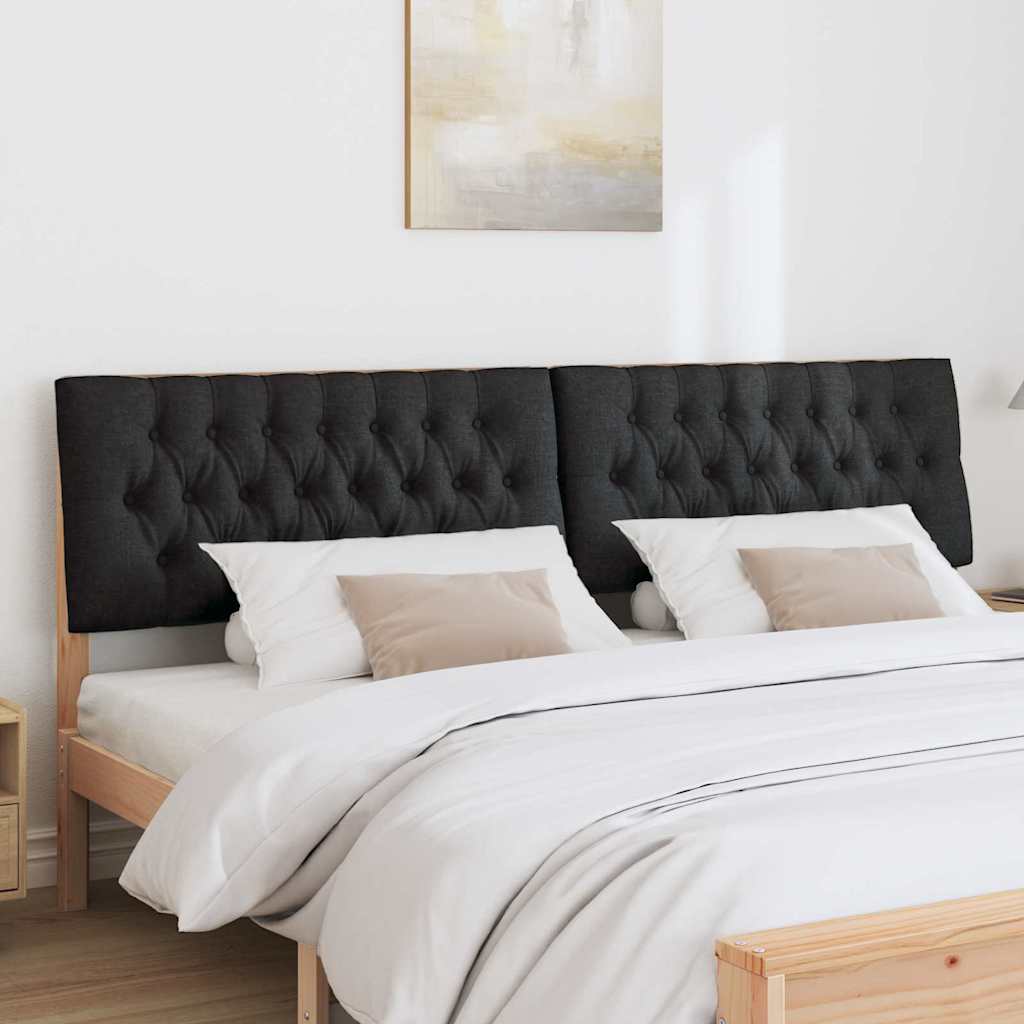 Tête de lit capitonnée Noir 200 cm Pin massif - XIOS