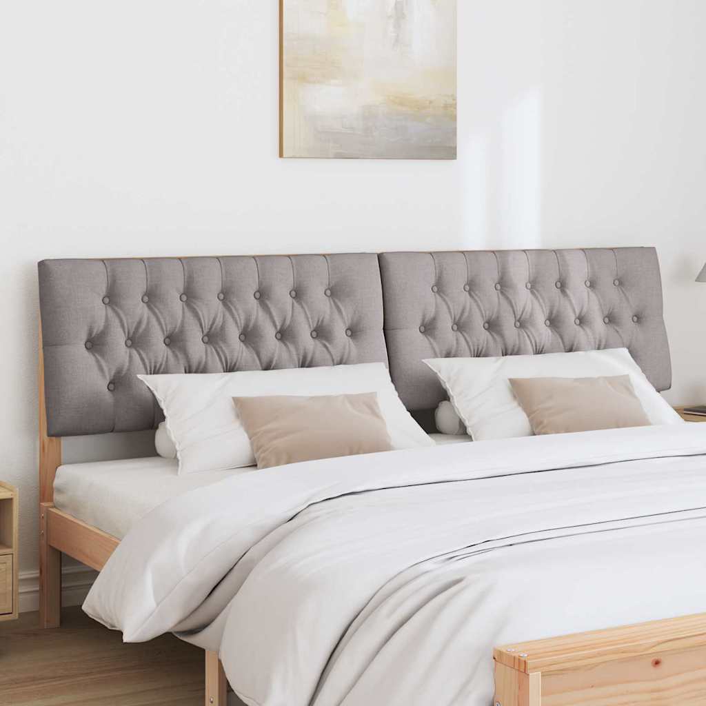 Tête de lit capitonnée Taupe 200 cm Pin massif - XIOS
