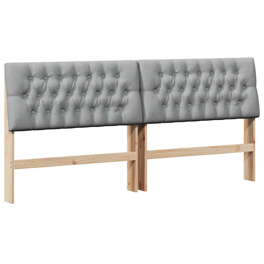 Tête de lit capitonnée Gris clair 180 cm Pin massif - XIOS