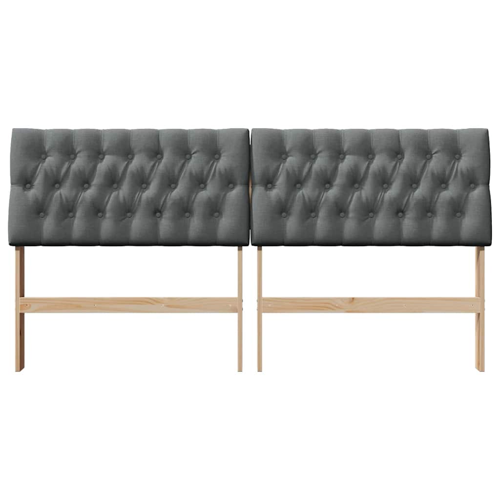 Tête de lit capitonnée Gris foncé 180 cm Pin massif - XIOS