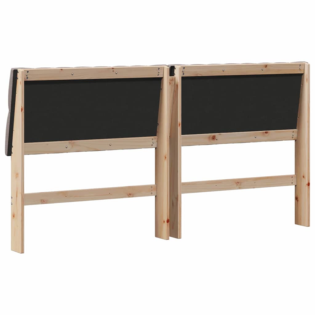 Tête de lit capitonnée Taupe 180 cm Pin massif - XIOS