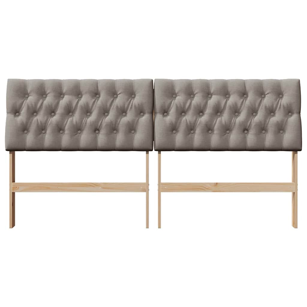 Tête de lit capitonnée Taupe 180 cm Pin massif - XIOS