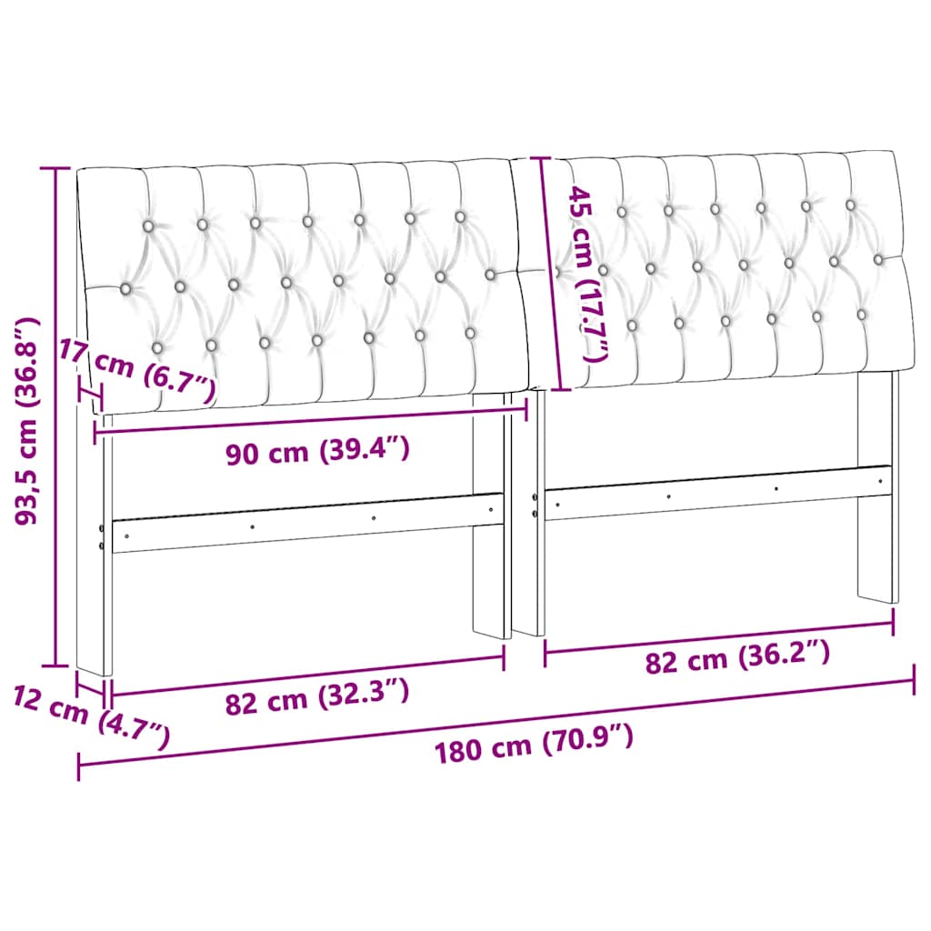 Tête de lit capitonnée Gris clair 180 cm Pin massif - XIOS