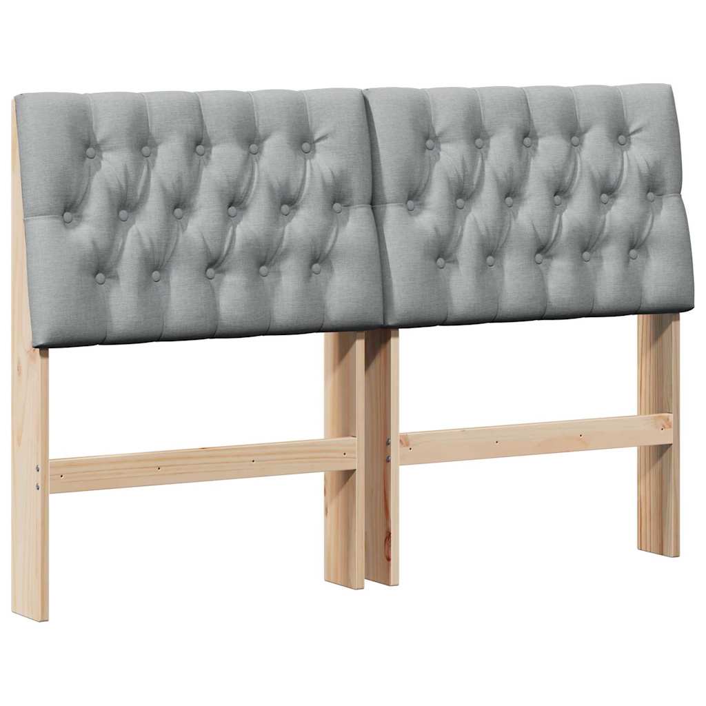 Tête de lit capitonnée Gris clair 150 cm Pin massif - XIOS