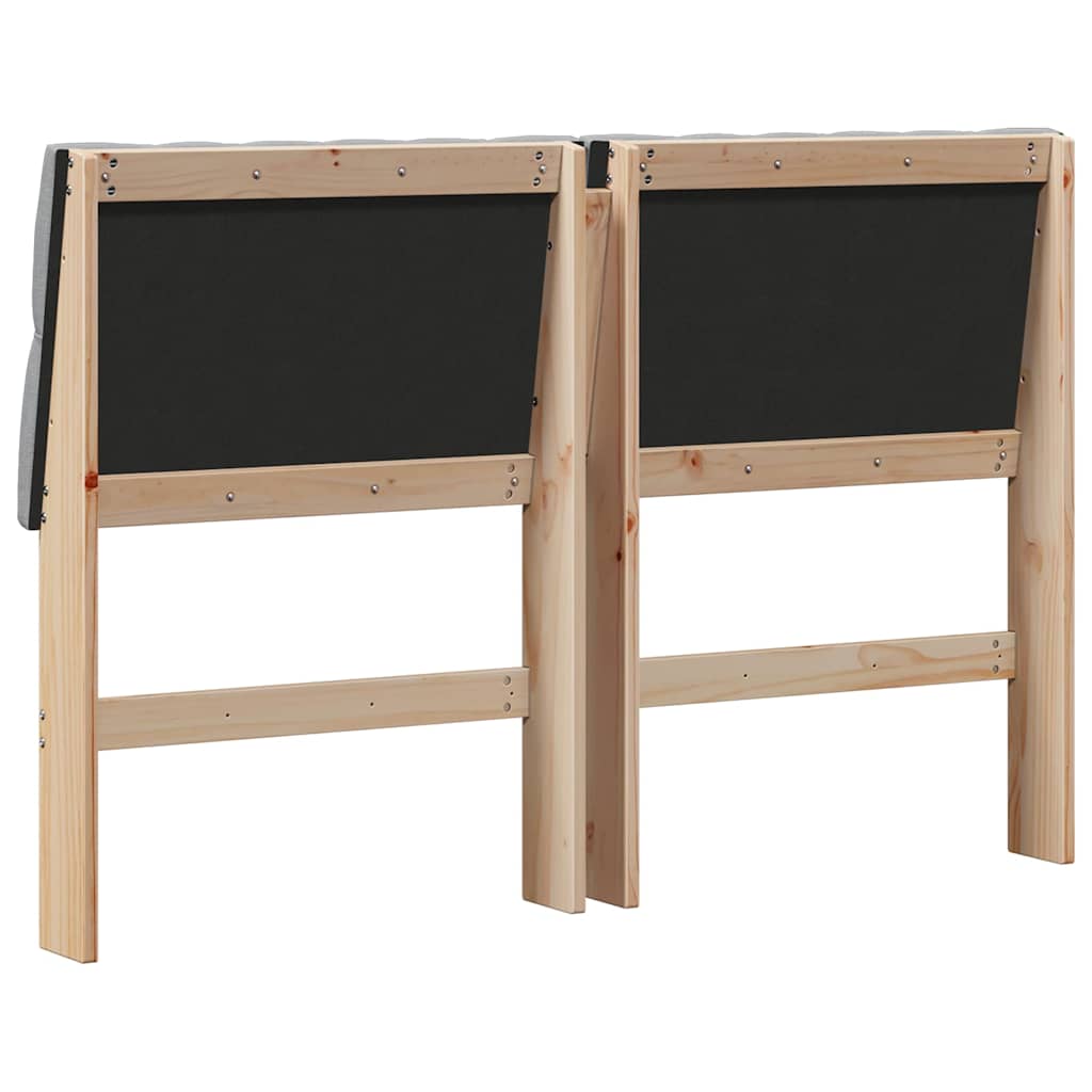 Tête de lit capitonnée Gris clair 150 cm Pin massif - XIOS