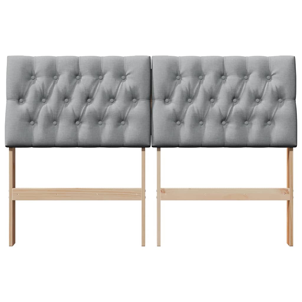 Tête de lit capitonnée Gris clair 150 cm Pin massif - XIOS