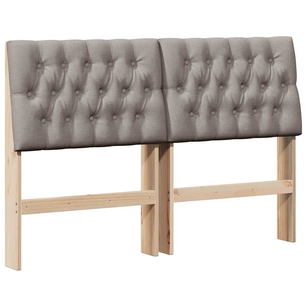 Tête de lit capitonnée Taupe 150 cm Pin massif - XIOS