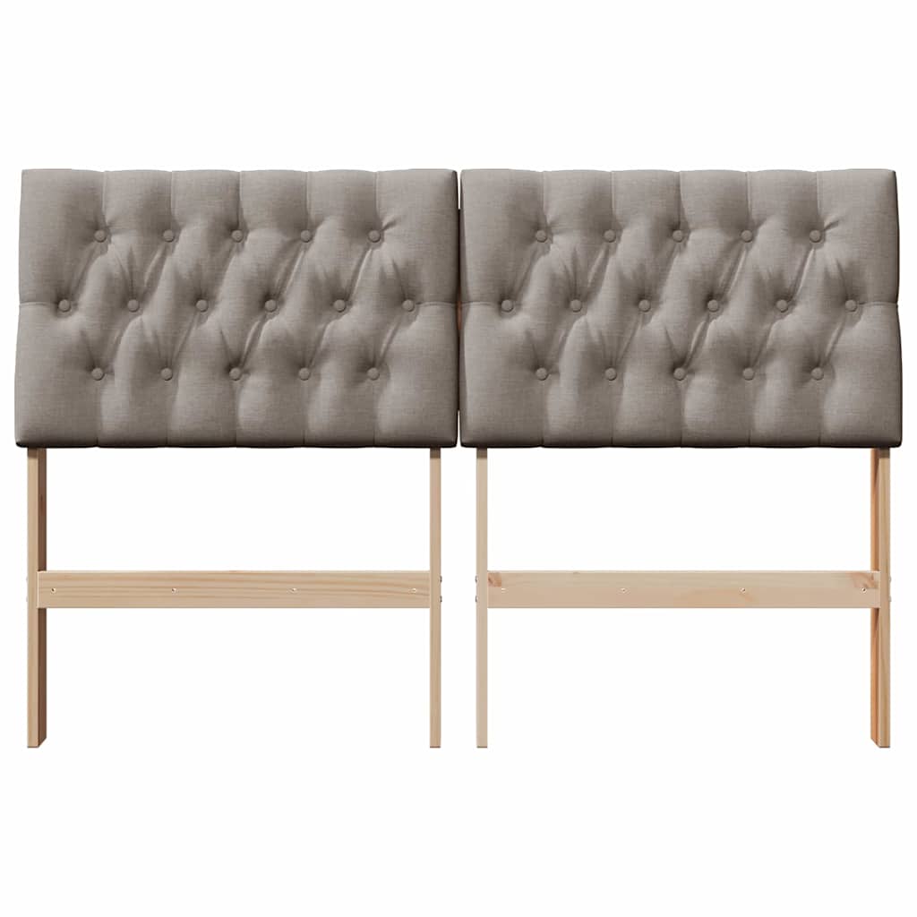 Tête de lit capitonnée Taupe 150 cm Pin massif - XIOS
