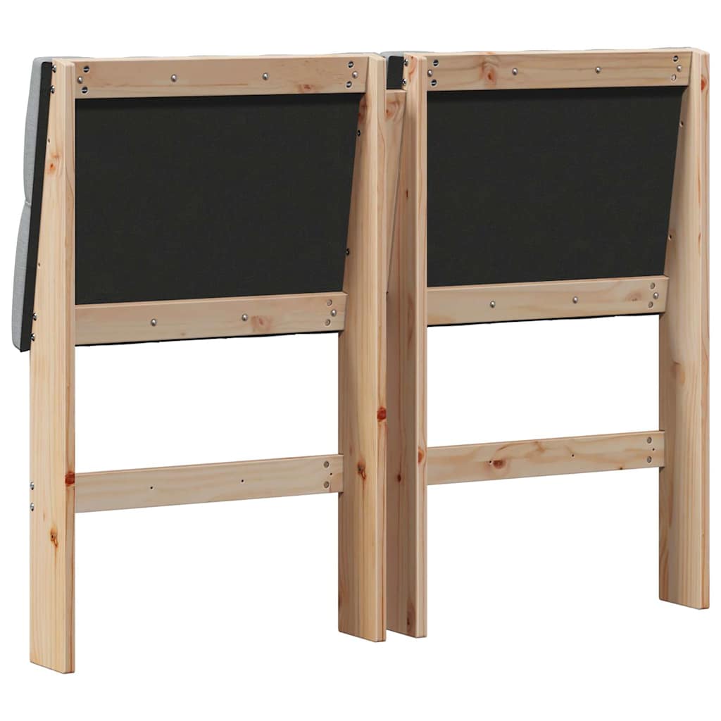 Tête de lit capitonnée Gris clair 120 cm Pin massif - XIOS
