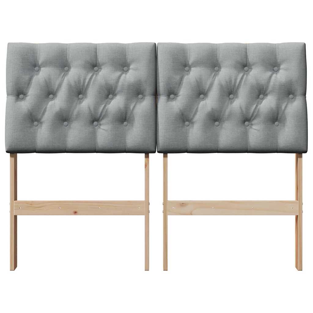 Tête de lit capitonnée Gris clair 120 cm Pin massif - XIOS