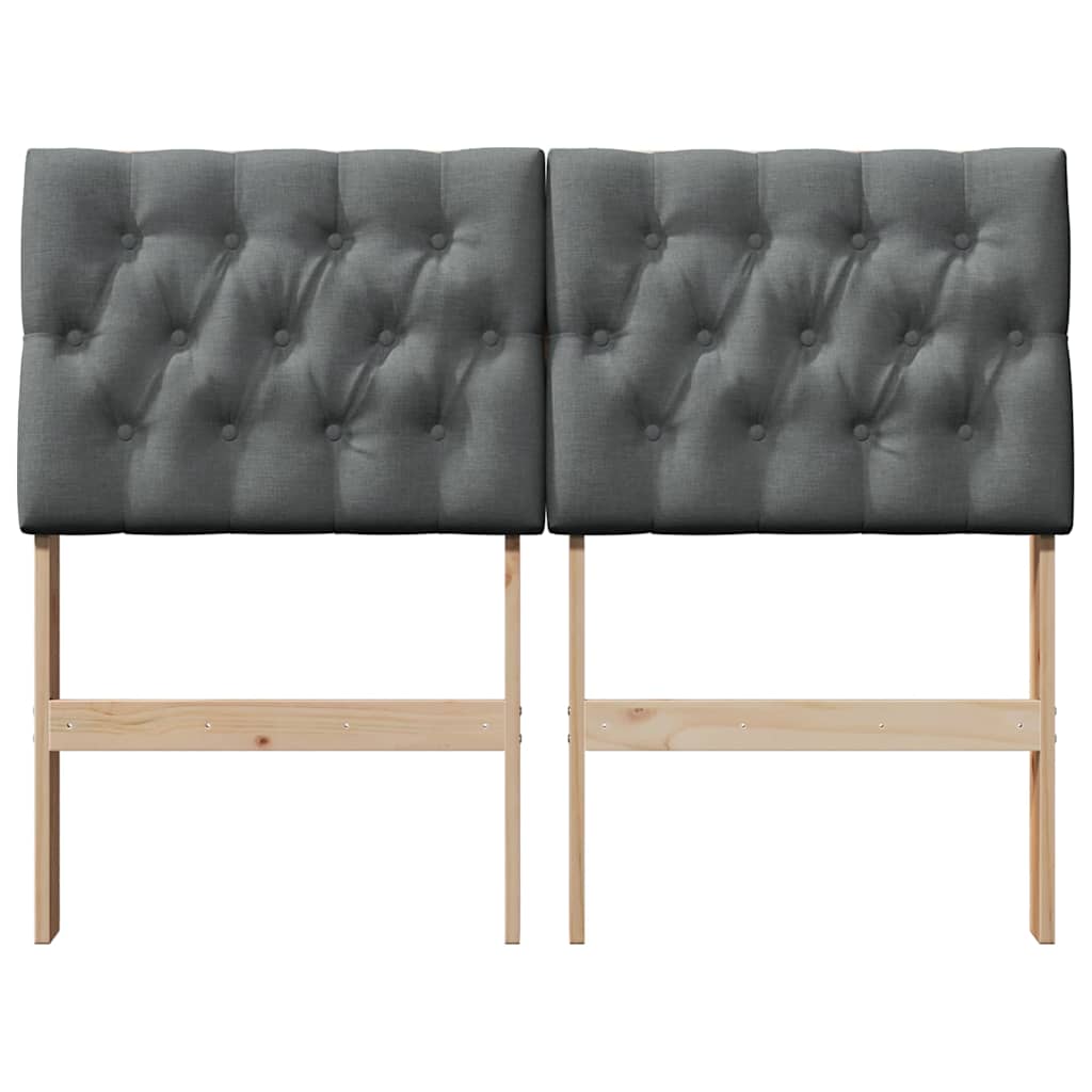 Tête de lit capitonnée Gris foncé 120 cm Pin massif - XIOS