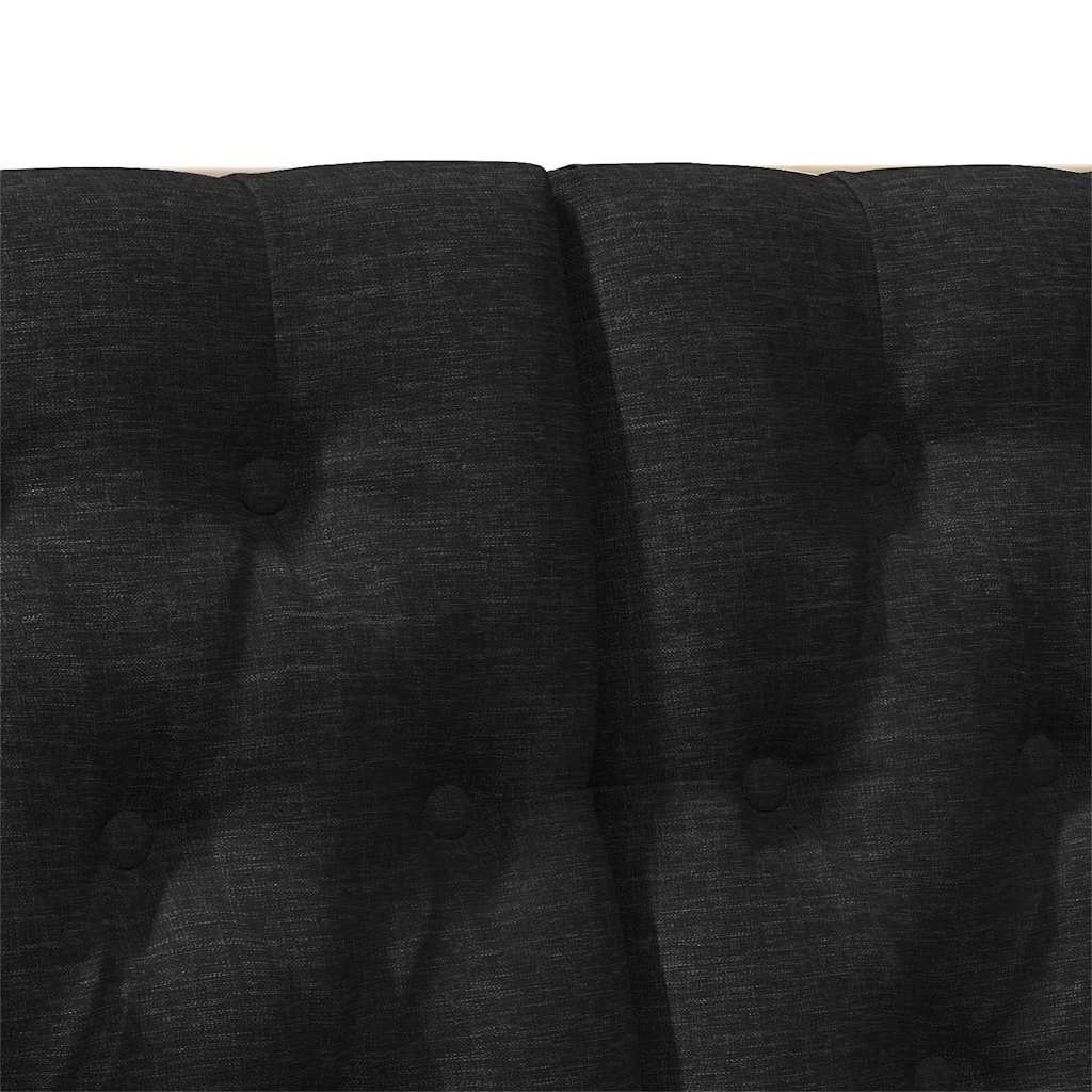 Tête de lit capitonnée Noir 120 cm Pin massif - XIOS