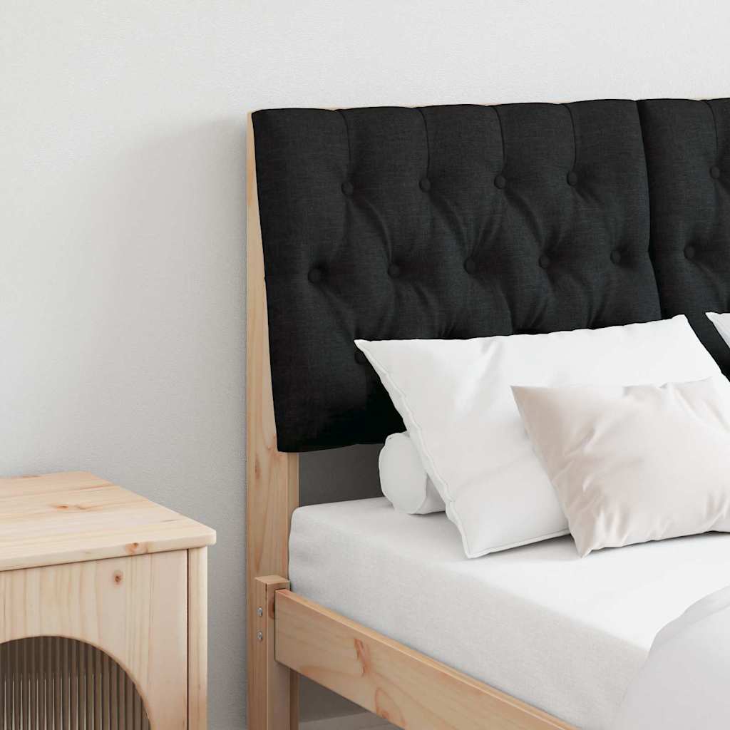 Tête de lit capitonnée Noir 120 cm Pin massif - XIOS
