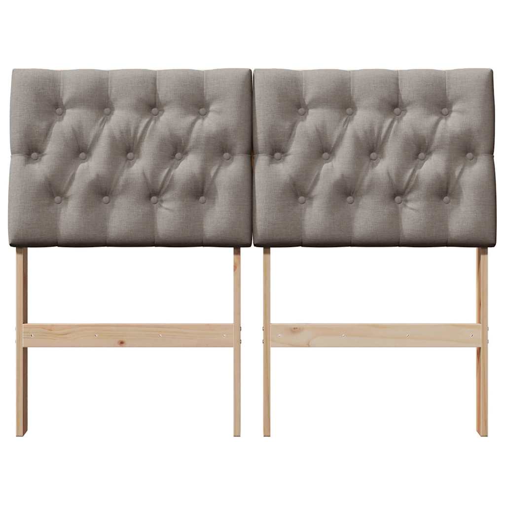 Tête de lit capitonnée Taupe 120 cm Pin massif - XIOS
