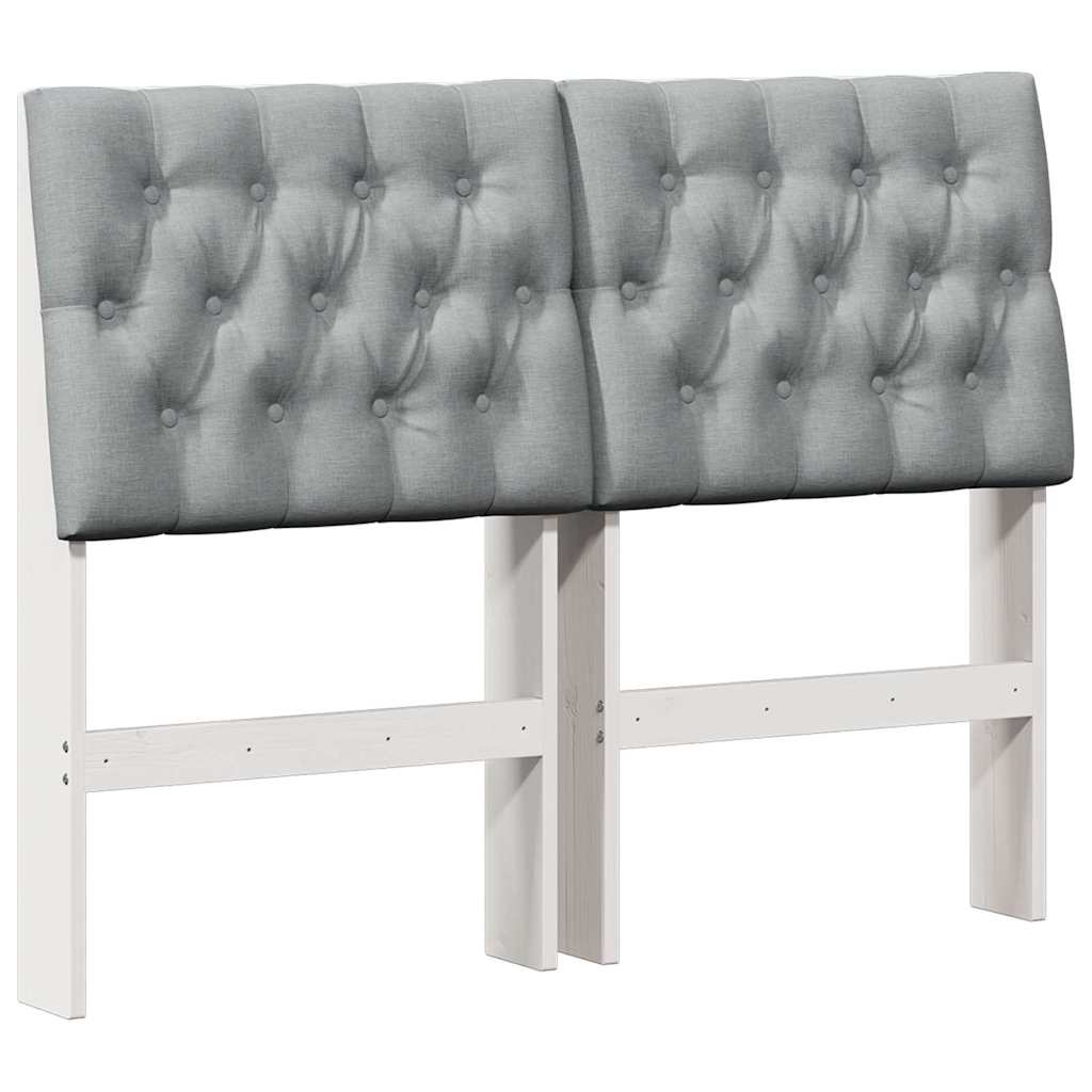 Tête de lit capitonnée Gris clair 120 cm Pin massif - XIOS