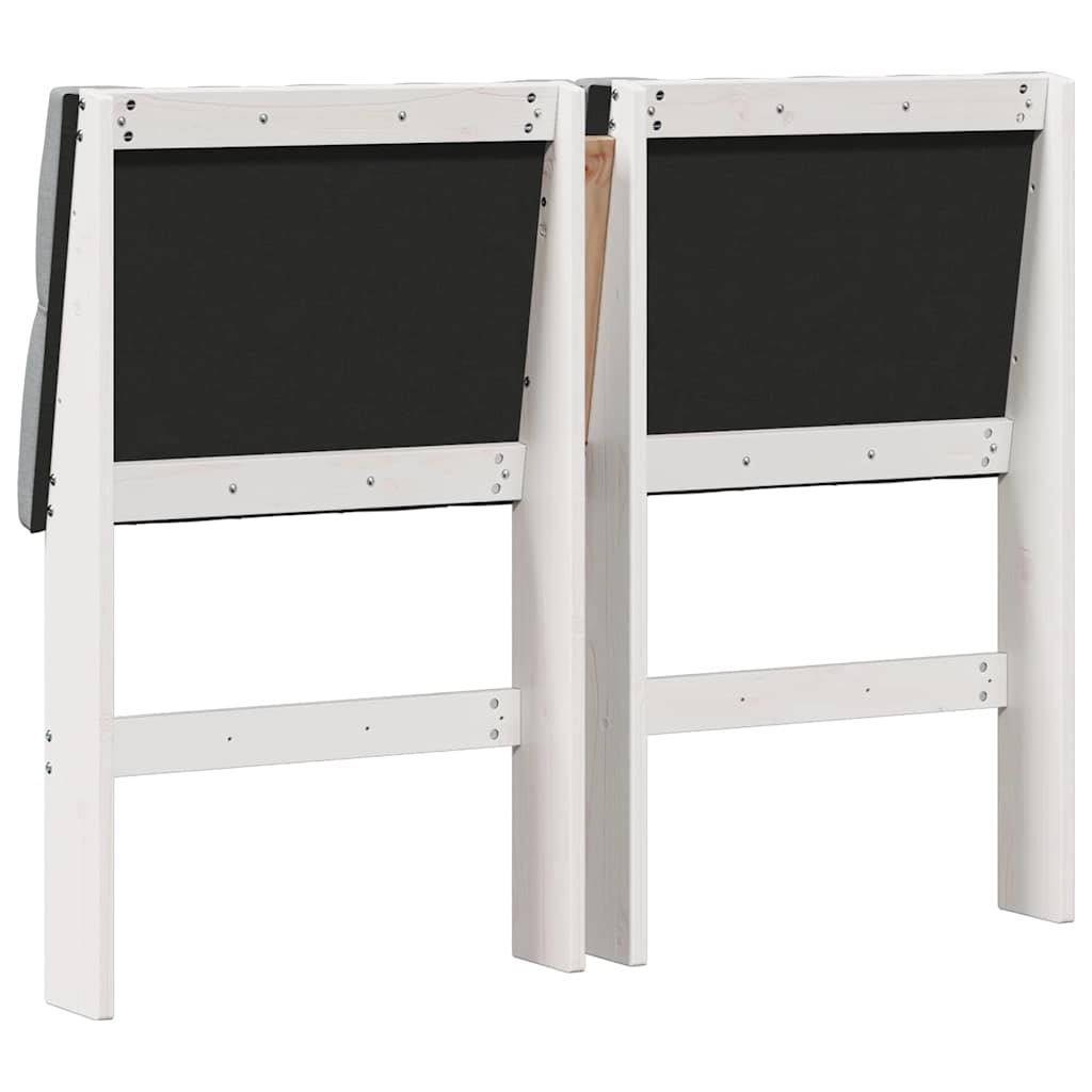 Tête de lit capitonnée Gris clair 120 cm Pin massif - XIOS