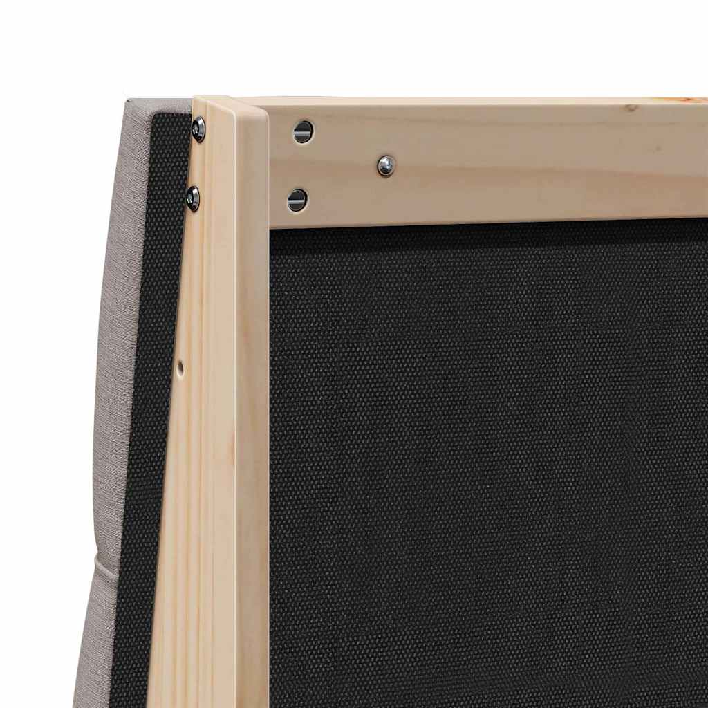 Tête de lit capitonnée Taupe 100 cm Pin massif - XIOS