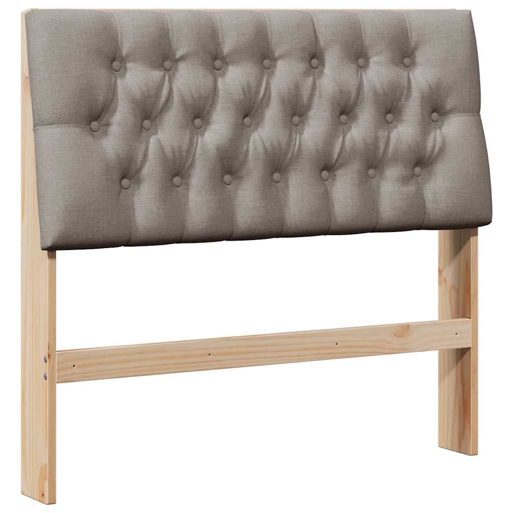 Tête de lit capitonnée Taupe 100 cm Pin massif - XIOS